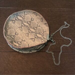 Veranda Couture Geometric Python Print Lambskin Leather Wristlet